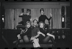 Joel Grey and dancers in rehearsal for the stage production Cabaret
