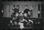 Joel Grey and dancers in rehearsal for the stage production Cabaret