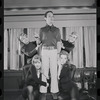 Joel Grey and dancers in rehearsal for the stage production Cabaret