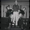 Joel Grey and dancers in rehearsal for the stage production Cabaret