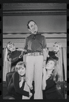 Joel Grey and dancers in rehearsal for the stage production Cabaret