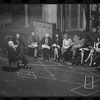 George Abbott [front] and unidentified others in rehearsal for the stage production Flora, the Red Menace