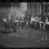 George Abbott [front] and unidentified others in rehearsal for the stage production Flora, the Red Menace