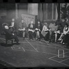 George Abbott [front] and unidentified others in rehearsal for the stage production Flora, the Red Menace