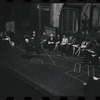 George Abbott [front] and unidentified others in rehearsal for the stage production Flora, the Red Menace