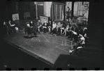 George Abbott [front] and unidentified others in rehearsal for the stage production Flora, the Red Menace