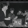William Eckart, Jean Eckart, Lee Theodore and Tharon Musser in rehearsal for the stage production Flora, the Red Menace
