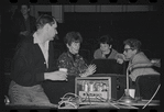 William Eckart, Jean Eckart, Lee Theodore and Tharon Musser in rehearsal for the stage production Flora, the Red Menace