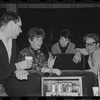 William Eckart, Jean Eckart, Lee Theodore and Tharon Musser in rehearsal for the stage production Flora, the Red Menace