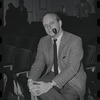 Hal Prince during rehearsal for the stage production Flora, the Red Menace