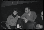 Lee Theodore, Fred Ebb and unidentified in rehearsal for the stage production Flora, the Red Menace