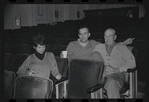 Lee Theodore, Fred Ebb and George Abbott in rehearsal for the stage production Flora, the Red Menace