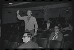 John Kander, George Abbott and Harold Prince in rehearsal for the stage production Flora, the Red Menace