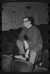 John Kander in rehearsal for the stage production Flora, the Red Menace
