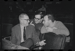 John Kander, Fred Ebb and unidentified [front] in rehearsal for the stage production Flora, the Red Menace