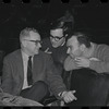 John Kander, Fred Ebb and unidentified [front] in rehearsal for the stage production Flora, the Red Menace