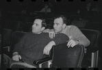 John Kander and Fred Ebb in rehearsal for the stage production Flora, the Red Menace