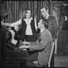 Liza Minnelli, John Kander and Fred Ebb in rehearsal for the stage production Flora, the Red Menace