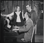 Liza Minnelli, John Kander and Fred Ebb in rehearsal for the stage production Flora, the Red Menace