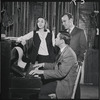 Liza Minnelli, John Kander and Fred Ebb in rehearsal for the stage production Flora, the Red Menace