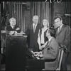 Harold Prince, George Abbott, Liza Minnelli, John Kander and Fred Ebb in rehearsal for Flora, the Red Menace