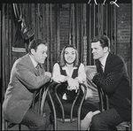 Bob Dishy, Liza Minnelli and Robert Kaye in rehearsal for the stage production Flora, the Red Menace