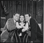 Bob Dishy, Liza Minnelli and Robert Kaye in rehearsal for the stage production Flora, the Red Menace