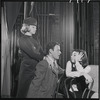 Cathryn Damon, Bob Dishy and Liza Minnelli in rehearsal for the stage production Flora, the Red Menace