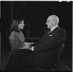 Liza Minnelli and George Abbott in rehearsal for the stage production Flora, the Red Menace