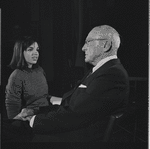 Liza Minnelli and George Abbott in rehearsal for the stage production Flora, the Red Menace