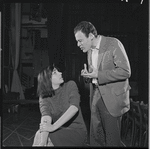 Liza Minnelli and Bob Dishy in rehearsal for the stage production Flora, the Red Menace