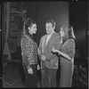 Stephanie Hill, Bob Dishy and Liza Minnelli in rehearsal for the stage production Flora, the Red Menace