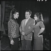 Stephanie Hill, Bob Dishy and Liza Minnelli in rehearsal for the stage production Flora, the Red Menace