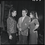 Stephanie Hill, Bob Dishy and Liza Minnelli in rehearsal for the stage production Flora, the Red Menace