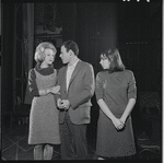 Cathryn Damon, Bob Dishy and Liza Minnelli in rehearsal for the stage production Flora, the Red Menace