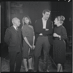 Joe E. Marks, Liza Minnelli, James Cresson and Dortha Duckworth in rehearsal for the stage production Flora, the Red Menace