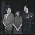 Bob Dishy, Liza Minnelli and Robert Kaye in rehearsal for the stage production Flora, the Red Menace