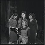 Liza Minnelli, Cathryn Damon, Stephanie Hill and Mary Louise Wilson in rehearsal for the stage production Flora, the Red Menace