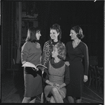 Liza Minnelli, Stephanie Hill, Cathryn Damon and Mary Louise Wilson in rehearsal for the stage production Flora, the Red Menace