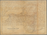Map of the State of New York showing the location of quarries of stone used for building and road metal