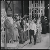 Robert Rounseville, Max Adrian [center] and ensemble in the 1956 stage production Candide
