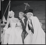 Barbara Cook, Max Adrian and unidentified in the 1956 stage production Candide