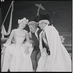 Barbara Cook, Max Adrian and unidentified in the 1956 stage production Candide