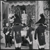 Louis Edmonds [right] Barbara Cook [center] and ensemble in the 1956 stage production Candide