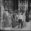 Robert Rounseville, Max Adrian [center] and ensemble in the 1956 stage production Candide
