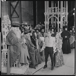 Robert Rounseville, Max Adrian [center] and ensemble in the 1956 stage production Candide