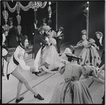 Barbara Cook [center] and ensemble in the 1956 stage production Candide