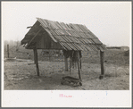 Animal shelter on sharecropper's farm near Pace, Mississippi. Background photo for Sunflower Plantation