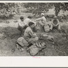 Citrus workers resting, Weslaco, Texas