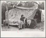 Tent home of migrants near Harlingen, Texas